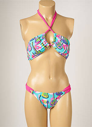 Maillot de bain 2 pièces stretch bleu BANANA MOON femme
