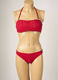 Maillot de bain 2 pièces stretch haut soutien-gorge moulé rouge BANANA MOON femme