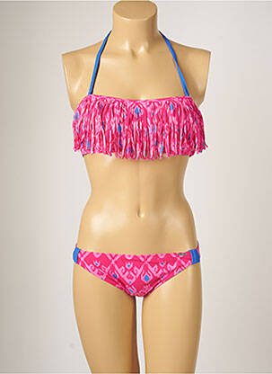 Maillot de bain 2 pièces stretch haut soutien-gorge moulé rose BANANA MOON femme
