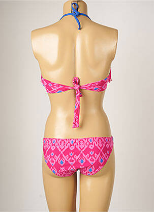 Maillot de bain 2 pièces stretch haut soutien-gorge moulé rose BANANA MOON femme