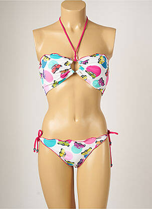 Maillot de bain 2 pièces stretch haut soutien-gorge moulé rose BANANA MOON femme