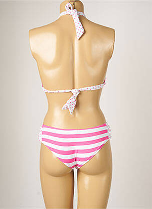 Maillot de bain 2 pièces stretch haut soutien-gorge moulé rose BANANA MOON femme