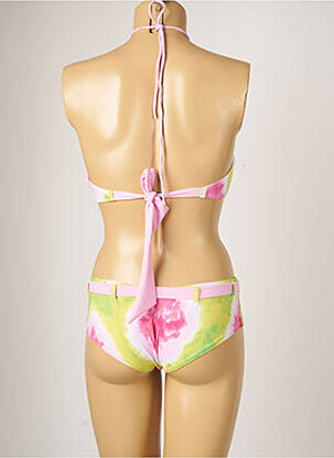 Maillot de bain 2 pièces stretch haut soutien-gorge moulé rose BANANA MOON femme