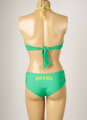 Maillot de bain 2 pièces stretch haut soutien-gorge moulé vert BANANA MOON femme