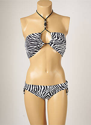 Maillot de bain 2 pièces stretch haut soutien-gorge moulé noir BANANA MOON femme