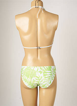 Maillot de bain 2 pièces stretch haut triangles vert BANANA MOON femme