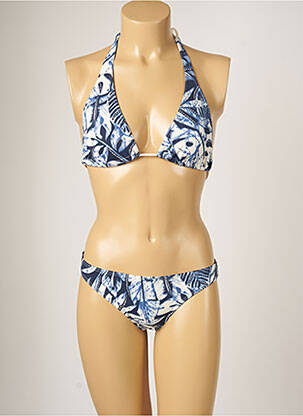 Maillot de bain 2 pièces stretch bleu BANANA MOON femme