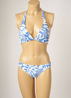 Maillot de bain 2 pièces stretch bleu BANANA MOON femme