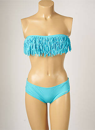 Maillot de bain 2 pièces stretch haut bandeau bleu BANANA MOON femme