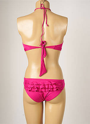 Maillot de bain 2 pièces stretch haut soutien-gorge moulé rose BANANA MOON femme
