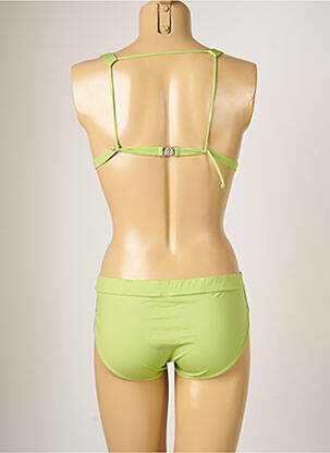 Maillot de bain 2 pièces stretch haut triangles vert BANANA MOON femme
