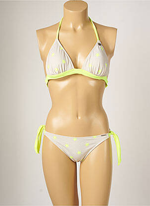Maillot de bain 2 pièces stretch haut soutien-gorge moulé gris BANANA MOON femme