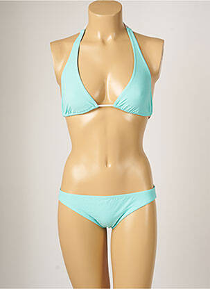 Maillot de bain 2 pièces stretch haut triangles bleu BANANA MOON femme