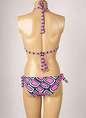 Maillot de bain 2 pièces stretch haut soutien-gorge moulé rose BANANA MOON femme