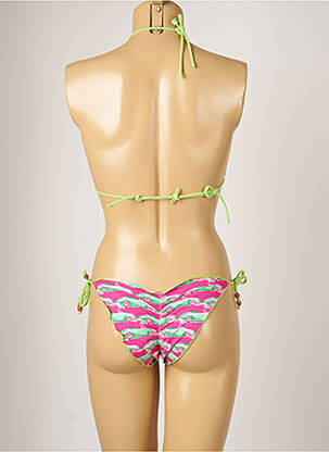 Maillot de bain 2 pièces stretch haut soutien-gorge moulé rose BANANA MOON femme