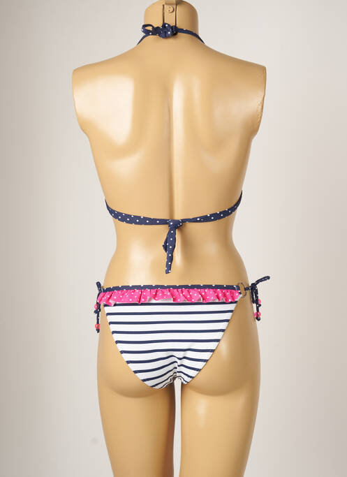 Maillot de bain 2 pièces stretch haut soutien-gorge moulé bleu BANANA MOON femme