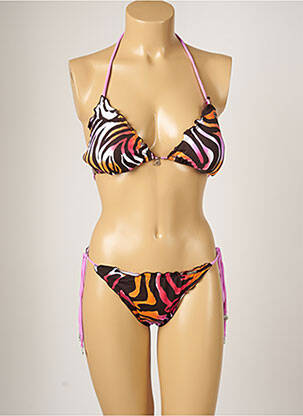 Maillot de bain 2 pièces stretch haut soutien-gorge moulé violet BANANA MOON femme