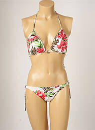 Maillot de bain 2 pièces stretch haut soutien-gorge moulé vert BANANA MOON femme