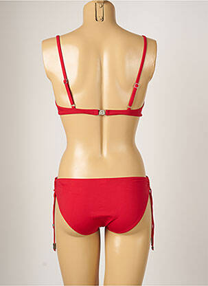 Maillot de bain 2 pièces stretch haut soutien-gorge moulé rouge BANANA MOON femme