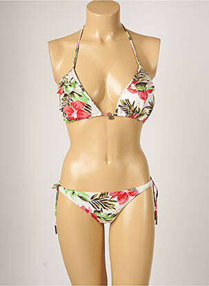 Maillot de bain 2 pièces stretch haut soutien-gorge moulé vert BANANA MOON femme