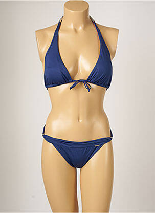 Maillot de bain 2 pièces stretch haut soutien-gorge moulé bleu BANANA MOON femme