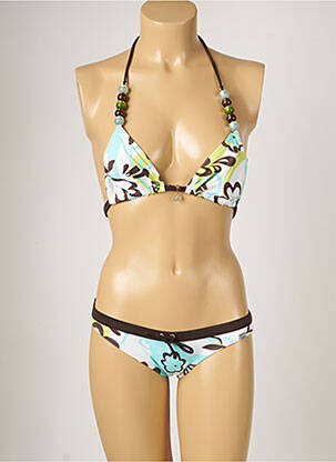 Maillot de bain 2 pièces stretch bleu BANANA MOON femme