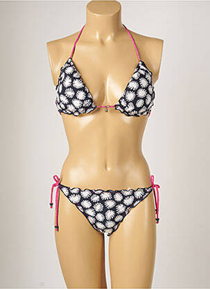 Maillot de bain 2 pièces stretch haut soutien-gorge moulé bleu BANANA MOON femme