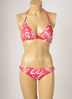Maillot de bain 2 pièces stretch haut soutien-gorge moulé rose BANANA MOON femme