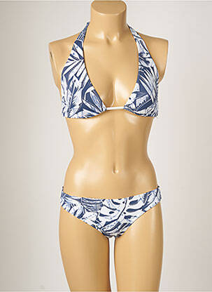 Maillot de bain 2 pièces stretch bleu BANANA MOON femme