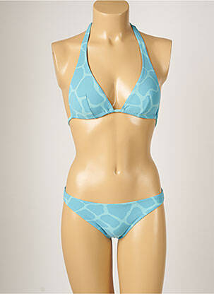 Maillot de bain 2 pièces stretch bleu BANANA MOON femme