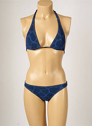 Maillot de bain 2 pièces stretch bleu BANANA MOON femme