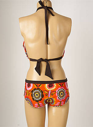 Maillot de bain 2 pièces stretch haut soutien-gorge moulé orange BANANA MOON femme
