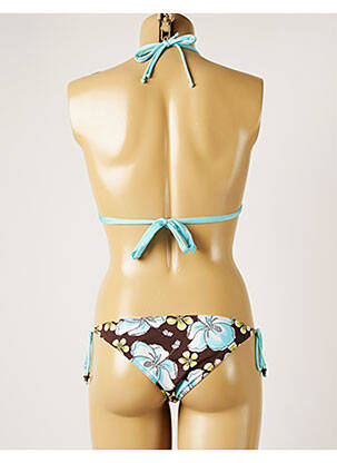 Maillot de bain 2 pièces stretch haut triangles marron BANANA MOON femme