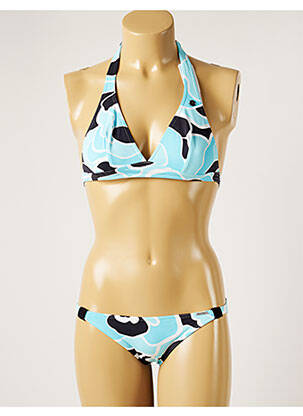 Maillot de bain 2 pièces stretch haut soutien-gorge emboitant bleu BANANA MOON femme