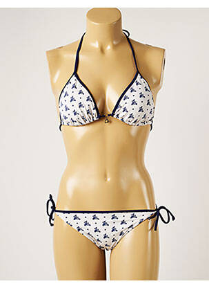 Maillot de bain 2 pièces stretch haut soutien-gorge avec mousse de rembourrage amovible gris BANANA MOON femme