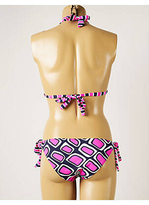 Maillot de bain 2 pièces stretch haut soutien-gorge avec mousse de rembourrage amovible rose BANANA MOON femme