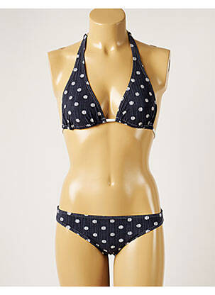 Maillot de bain 2 pièces stretch haut triangles bleu BANANA MOON femme