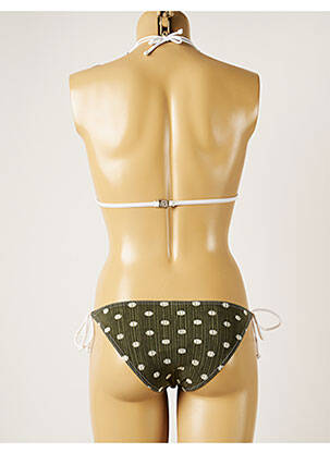 Maillot de bain 2 pièces stretch haut triangles vert BANANA MOON femme