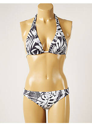 Maillot de bain 2 pièces stretch haut triangles noir BANANA MOON femme