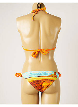 Maillot de bain 2 pièces stretch haut soutien-gorge avec mousse de rembourrage amovible orange BANANA MOON femme
