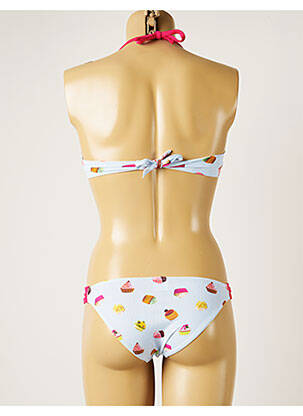 Maillot de bain 2 pièces stretch haut soutien-gorge moulé bleu BANANA MOON femme