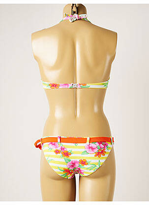 Maillot de bain 2 pièces stretch haut soutien-gorge emboitant orange BANANA MOON femme
