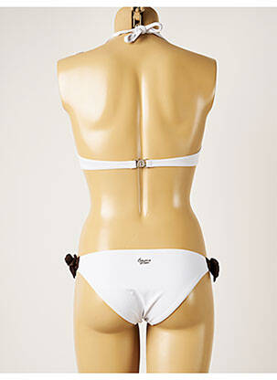 Maillot de bain 2 pièces stretch haut soutien-gorge emboitant blanc BANANA MOON femme