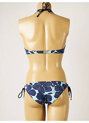 Maillot de bain 2 pièces stretch haut soutien-gorge emboitant bleu BANANA MOON femme