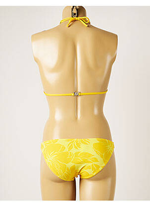 Maillot de bain 2 pièces stretch haut triangles jaune BANANA MOON femme