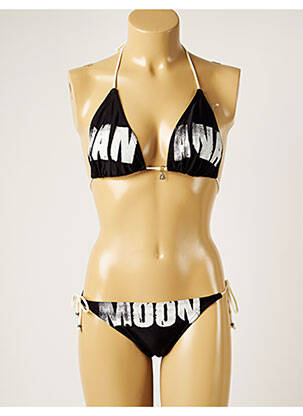 Maillot de bain 2 pièces stretch haut soutien-gorge avec mousse de rembourrage amovible noir BANANA MOON femme