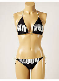 Maillot de bain 2 pièces stretch haut soutien-gorge avec mousse de rembourrage amovible noir BANANA MOON femme