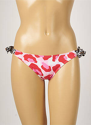 Bas de maillot de bain effet matière satinée bikini rouge BANANA MOON femme