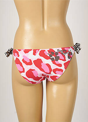 Bas de maillot de bain effet matière satinée bikini rouge BANANA MOON femme