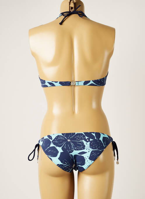 Maillot de bain 2 pièces stretch haut soutien-gorge emboitant bleu BANANA MOON femme